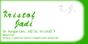 kristof jadi business card